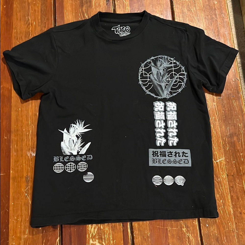 Black Graphic Men's Shirt